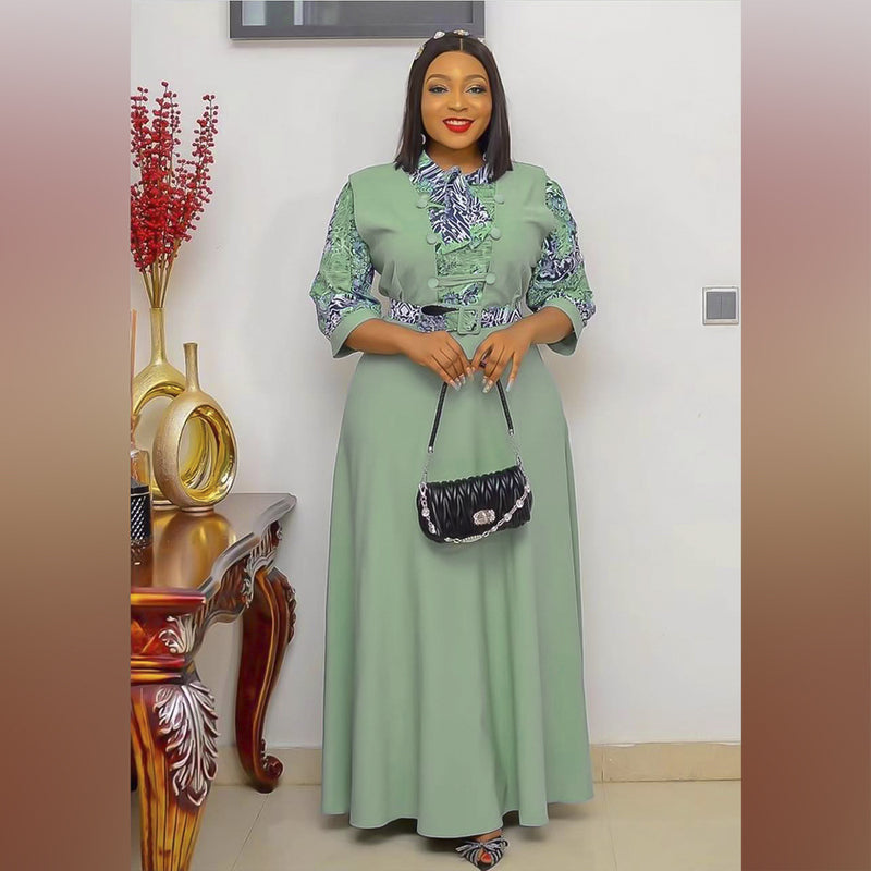 African Dashiki Dress Summer Large Size Swing Skirt