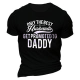 Man T Shirt Cotton round Neck Heat Transfer Patch Short Sleeve Shirt