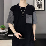 Men T-Shirts Half Sleeve Loose round Neck
