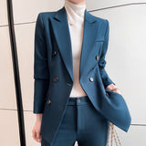 Interview Suit Women Black Suit Female Spring and Autumn Coat