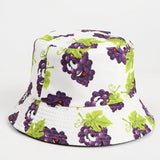 Bucket Hat Fishing Cap Cotton Print Fisherman Hat Flower Fashion Basin Hat for Men and Women Casual Sun Hat