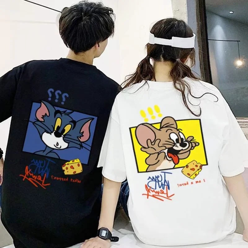 Tom And Jerry T Shirt Loose Cartoon Cat And Mouse