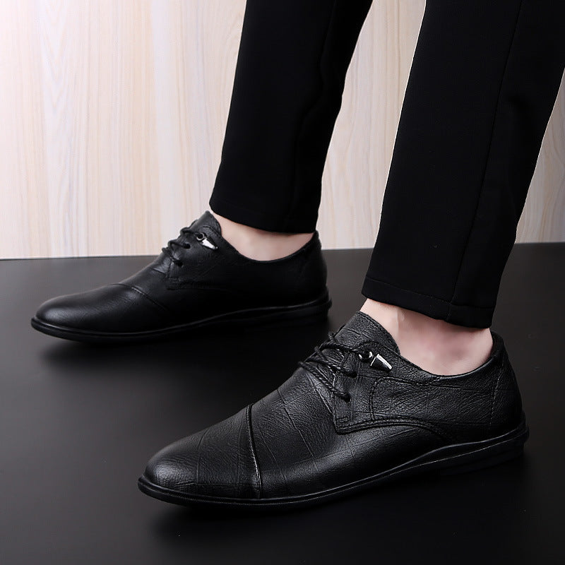 Men's Dress Shoes Classic Leather Oxfords Casual Cushioned Loafer Summer Men's Shoes Soft Bottom Men's Business Casual Shoes