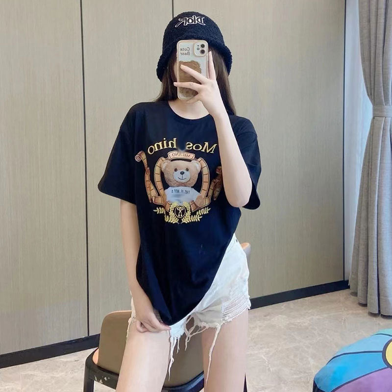 Moschino T Shirt Loose Round Neck T-Shirt