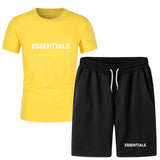 Fog Fear Of God T Shirt & Shorts 2 Pieces Set Summer Men'S Short Sleeve T-Shirt Shorts Casual