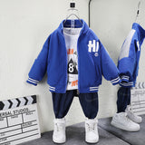 Toddler Boys Jackets Boys Autumn Clothing Baseball Uniform Jacket