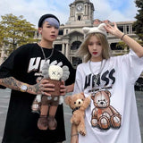 Men T-Shirts Bear Printed Half Sleeve