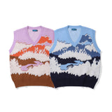 Men Sweater Vest Men's Loose Sleeveless Sweater Idle Style Outer Vest