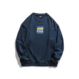 Man Fall Outfis Smiley Face Printed Sweater Couple Casual Pullover