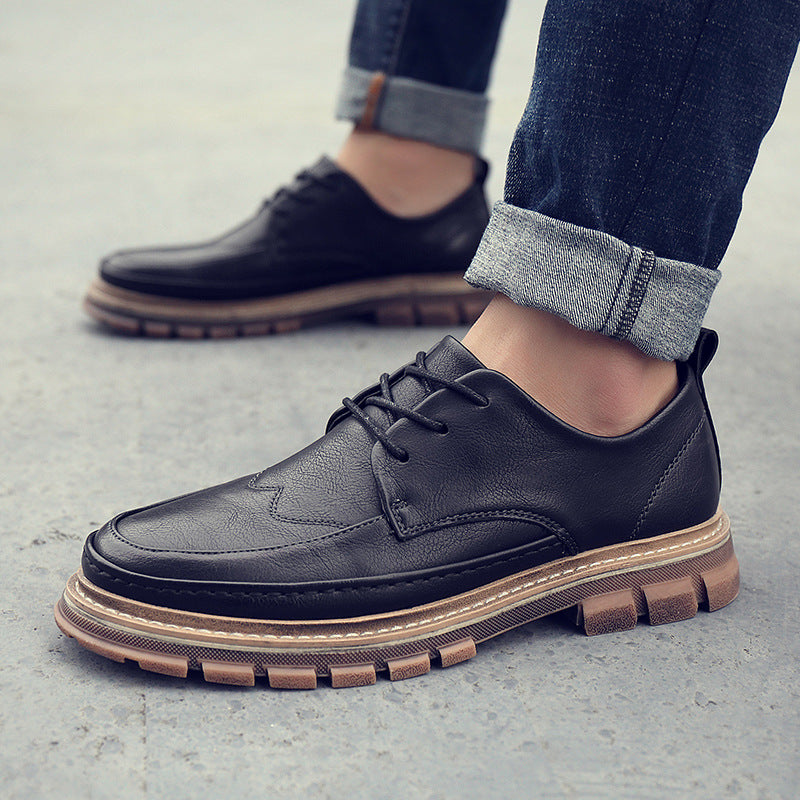 Men's Boots Work Boot Men Casual Hiking Boots Men's Business Office Formal Wear Soft Bottom Leather Shoes Casual