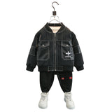 Toddler Boys Jackets Boy's Leather Jacket Coat Autumn Spring and Autumn