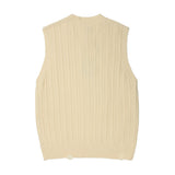 Men Sweater Vest Men's Loose V-neck Sweater Vest Coat