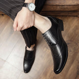 Men's Dress Shoes Classic Leather Oxfords Casual Cushioned Loafer Shoes Men's Shoes Retro Business