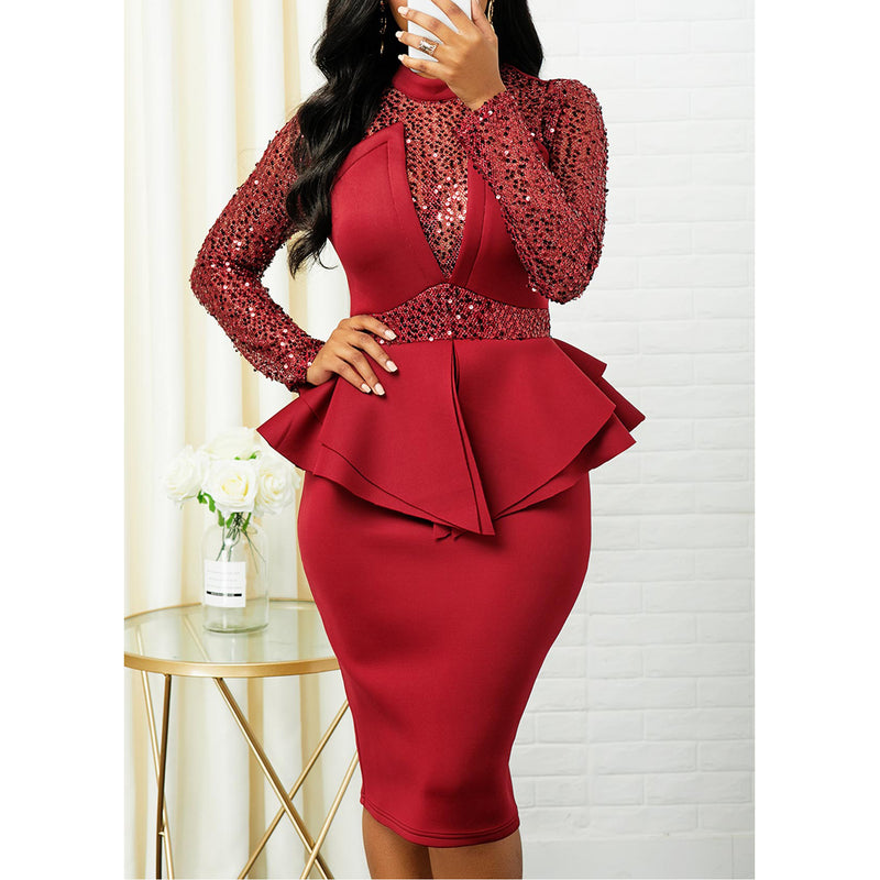 Valentine's Day Dress Party Evening Dress Mid-Length Professional Dress