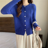 Gloria Vanderbilt Loose round Neck Long Sleeve Sweater Sweater Cardigan