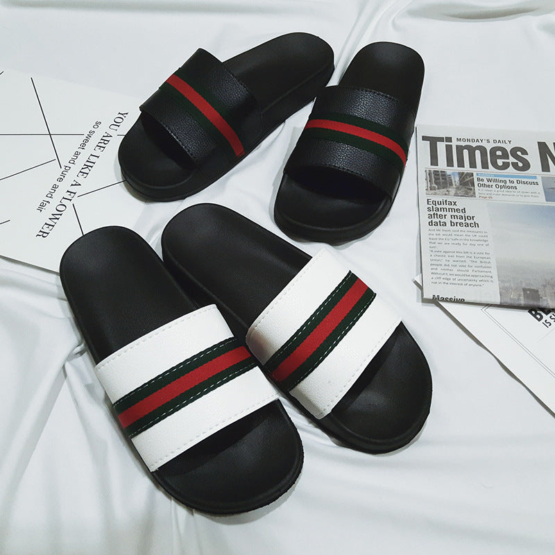 Men's Flip Flops Men Slides Comfort Slides Sandal Men's Shoes Summer Simple Striped Outerwear Sandals