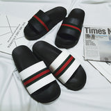 Men's Flip Flops Men Slides Comfort Slides Sandal Men's Shoes Summer Simple Striped Outerwear Sandals