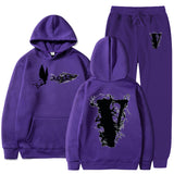 Vlone T Shirts & Shorts 2 Piece Set Sports Leisure Pullover Sweater Hooded