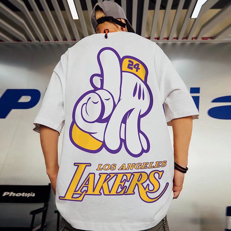 Men T-Shirts Loose Half Half Sleeve