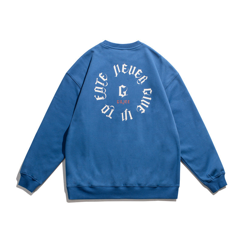 Crew Neck Sweatshirts for Men Men's Autumn Printed round Neck Long Sleeve Casual Sweatshirt Men