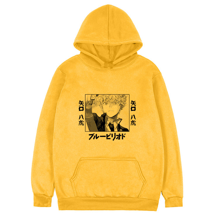 Anime Hoddies Blue Period Printed Long-Sleeved Top Hooded Sweater