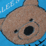 Men Sweater Cartoon Bear Embroidery Sweater Men's Loose round Neck Pullover