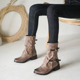 Yellowstone Cowboy Boots Large Size Leather Boots Women'S Belt Buckle Dr. Martens Boots Short Women'S Boots