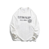 Crew Neck Sweatshirts for Men Men's Autumn Cartoon Printed Crew Neck Sweatshirt
