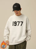 Men Sweatshirts All-Match College Style Anti-Aging Casual Loose Thread