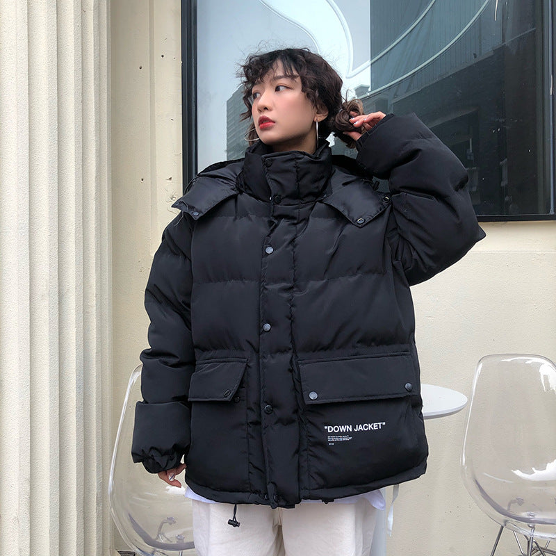 Off White Coats Letter Thickened Cotton Padded Coat Men And Women Hooded Cotton Coat