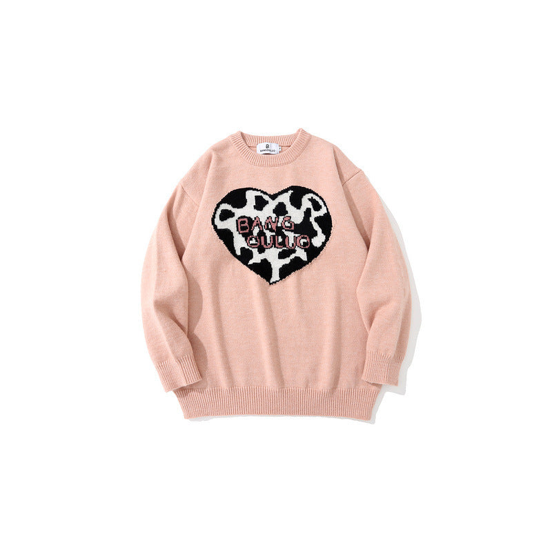 Man Fall Outfits Love Sweater Casual Couple's Tops