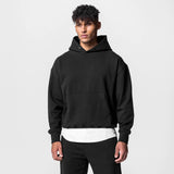 Men Hoodie Heavy Loose Sports Hoodie Solid Color Couple
