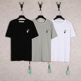 Off White Tshirt Short Sleeve Ow Men'S Cotton Color Arrow Owt