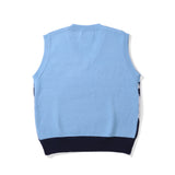 Men Sweater Vest Men's Loose Sleeveless Sweater Idle Style Outer Vest