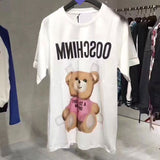 Moschino T Shirt Teddy Bear Printed Round Neck T-Shirt