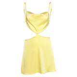 Music Festivals Rave Outfits Dress Summer Women 'S Fashion Sexy Backless Slim Fit Solid Color Dress