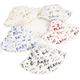 Bucket Hat Fishing Cap Cotton Print Fisherman Hat Fashion Colorful Letter Printing Sun Hat