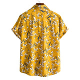 Camp Collar Shirt Printed Shirt Loose Floral Short Sleeve