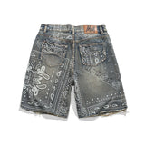 Men Shorts Summer Casual Retro Washed Shorts