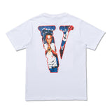 Vlone T Shirt Summer Large V Short Sleeve T-Shirt Hip Hop Half Sleeve