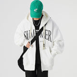 Men Hoodie Cardigan Sweater Spring and Autumn Hooded Casual All-Matching