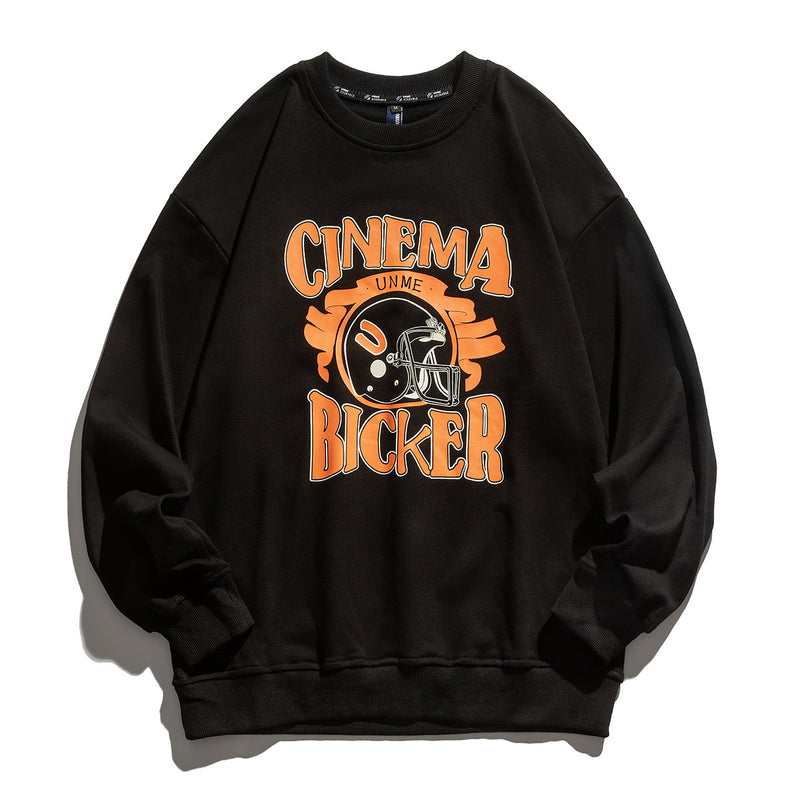 Crew Neck Sweatshirts for Men Men's Clothing Autumn I Printed Crew Neck Sweatshirt Men's Casual