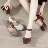 Highway Flat Sandals Summer Breathable Hollow Out Hole Sandals Women
