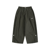Man Fall Outfis Vintage Solid Color Loose Straight Cargo Pants Men's Street Cool Button Casual Pants