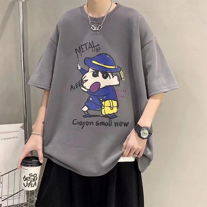 Men T-Shirts round Neck Loose Half Sleeve