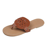 Women Open Toe Sandals Flats Summer Casual Flat Multi-Color Flip-Toe Large Size Shoes