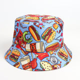 Bucket Hat Fishing Cap Cotton Print Fisherman Hat Fashion Sun Shade Bucket Hat