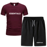 Fog Fear Of God T Shirt & Shorts 2 Pieces Set Summer Men'S Short Sleeve T-Shirt Shorts Casual