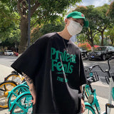 Men T-Shirts Loose Half Sleeve Letter Printing