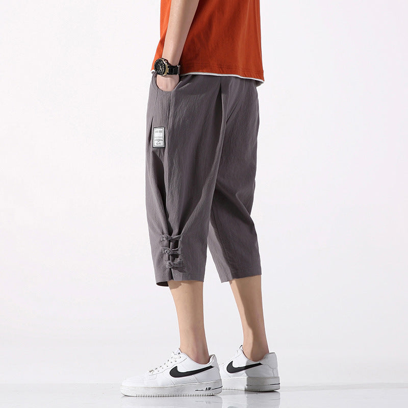 Men's Pants Summer Large Size Loose Casual Pants Straight-Leg Pants